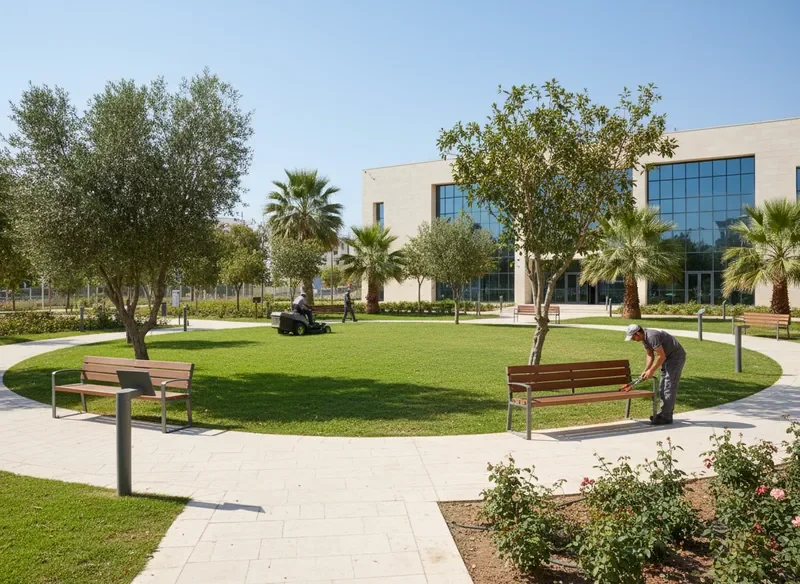 גן עירוני מטופח של רשות מקומית