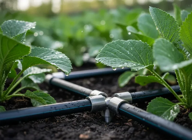 מערכת השקיה בטפטוף בגינה ביתית
